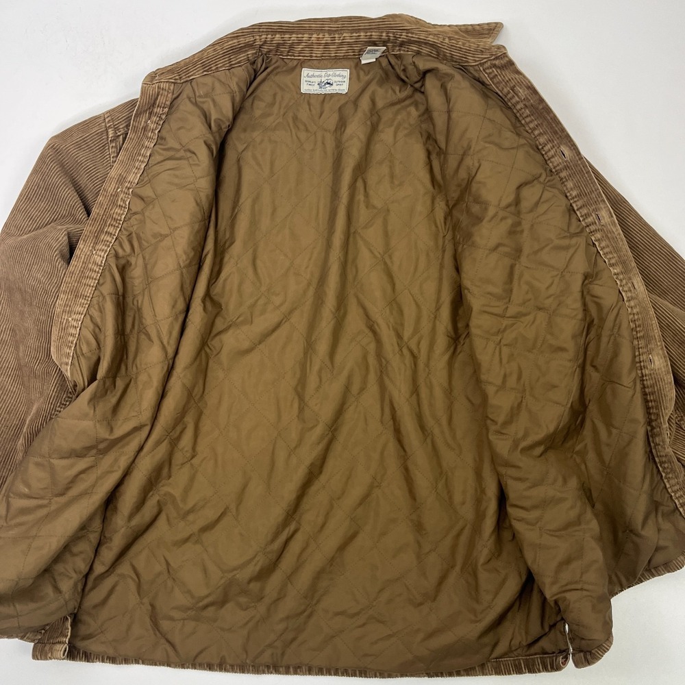 Vintage 90s GAP Quilted Lined Corduroy Shacket Chestnut Shirt Jacket Y2K Preppy - Picture 7 of 15